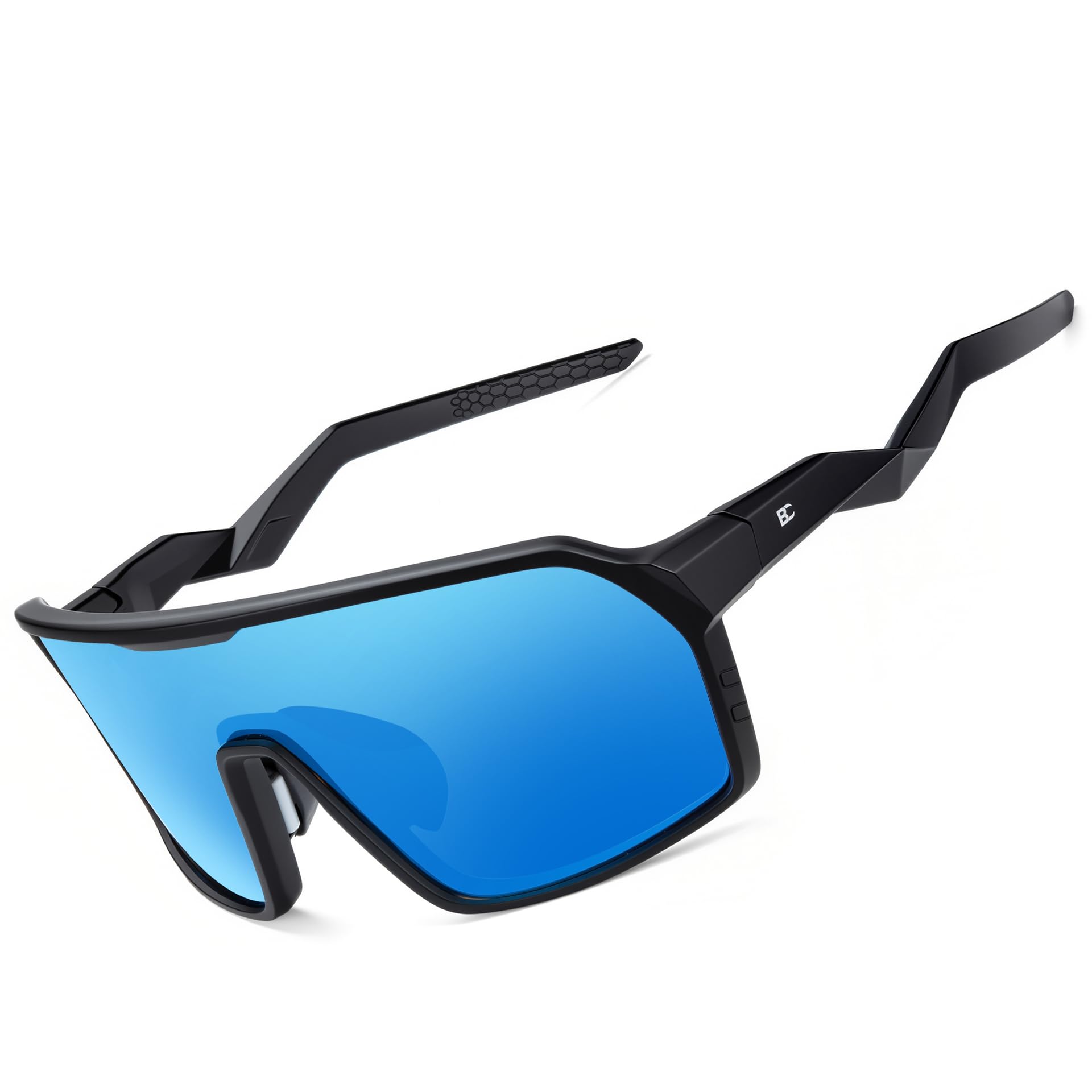 Bircenpro Sport Polarisiert Schnelle Brille: TR-90 Fahrradbrille Herren Damen UV400 Sportbrille Laufbrille für Fahrrad Ebike Laufen 25.7g