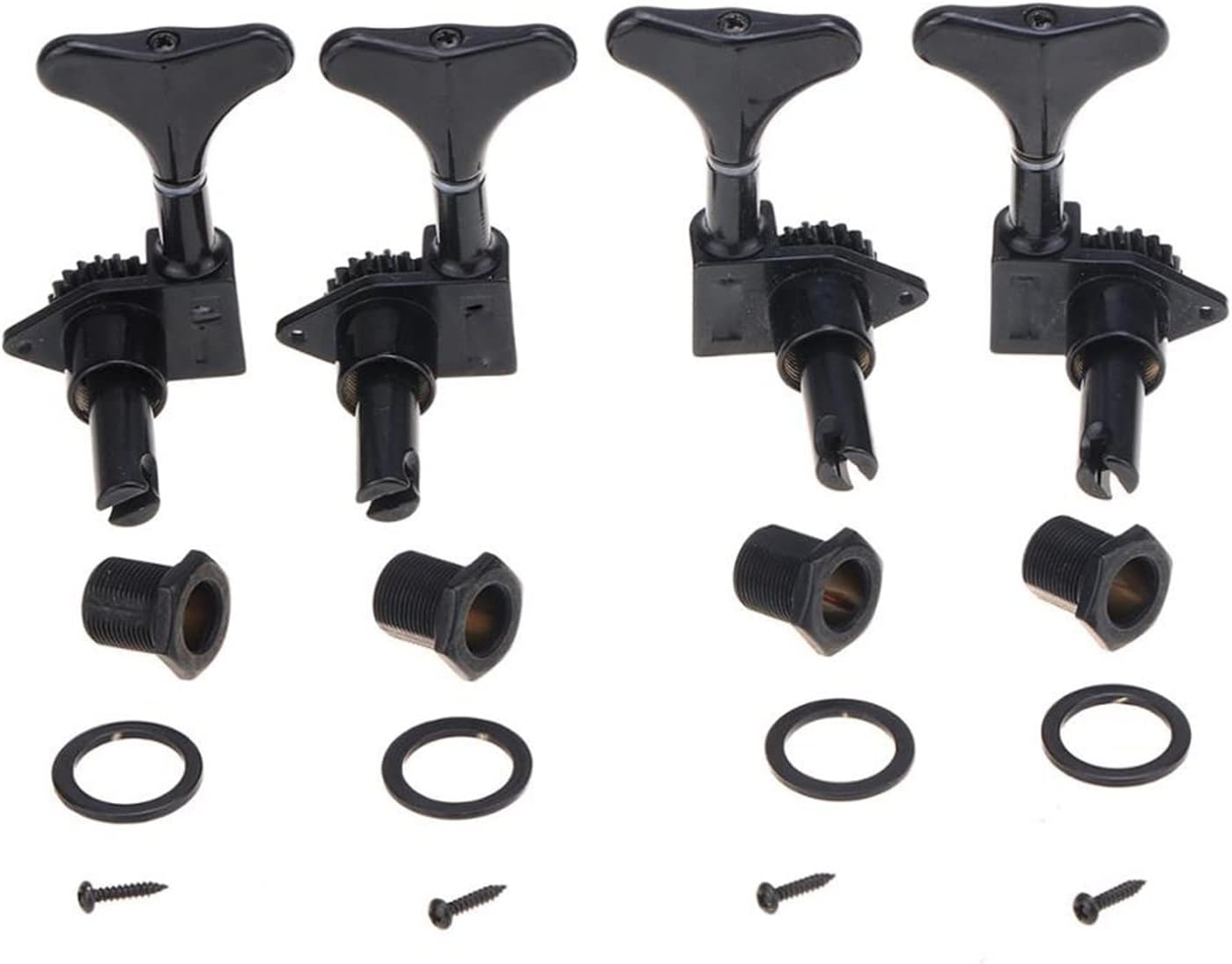 FLFL 2R2L 20：1レシオベースチューナーマシンヘッドチューニングPEGSキーセットイッアイススタイル電気ベース チューナー