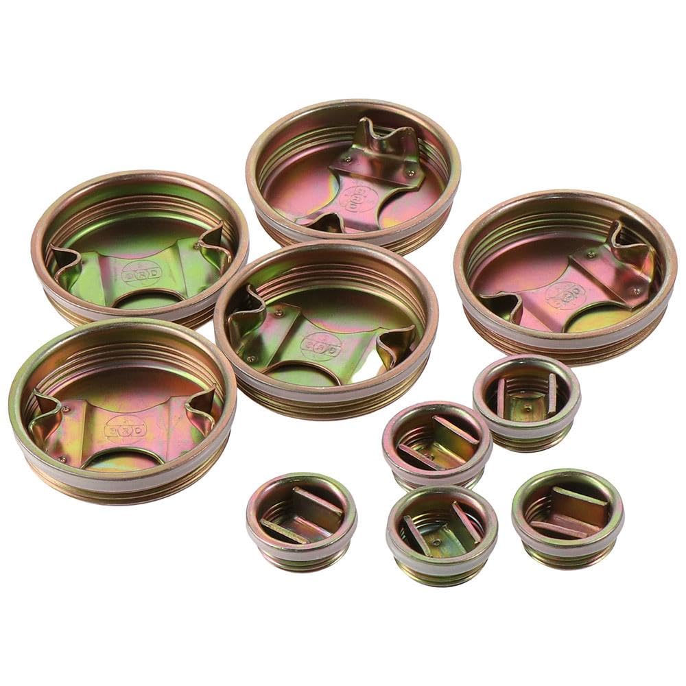 10PCS Closure Cover Lid,Steel Bung Plug Drum Bung,2" and 3/4" Steel Bung Cap for Gallon Barrel Drums