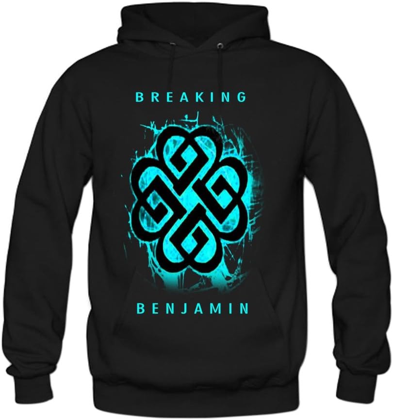 Patrick j Rafferty Men's Breaking Benjamin Cotton Fashion Hoodied Sweatshirt S Black Paperback