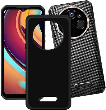 LCEHTOGYE Case for Oukitel WP55 Pro, Slim Shock-Absorption Anti-Scratch Black Soft TPU Bumper Protective Phone Case Cover for Oukitel WP55 Pro 6,6"