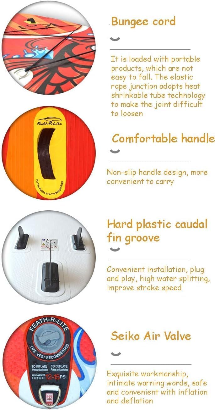 Aufblasbare SUP Board Set, Stand Up Paddling Board für Anfängerinnen und Fortgeschrittene, 325x82x15cm, 150kg belastbar, Inkl. Rucksack, Handpumpe, Paddel, Für Erwachsene und Kinder