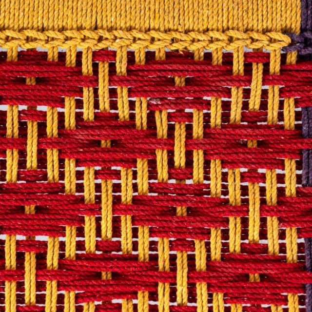 Image of JAE Furniture FURNWEAVE Wooden Bench for Seating | Handcrafted Sheesham Wood Bench for Living Room, Balcony & Garden | Traditional Patio for Outdoor with Cotton Handwoven Rope | Colorful 002