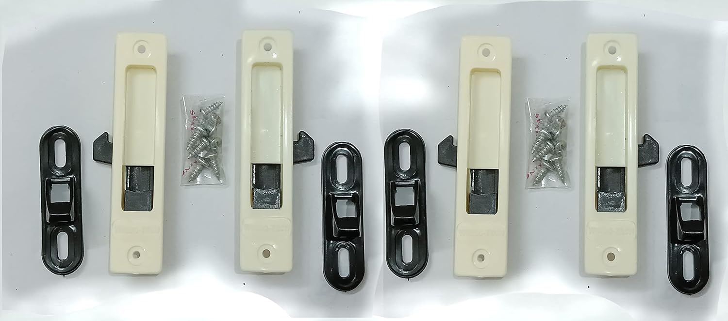 PVC Body Concealed Lock for Aluminum Sliding Window Pack of 2 Pair (VORY-picture-29