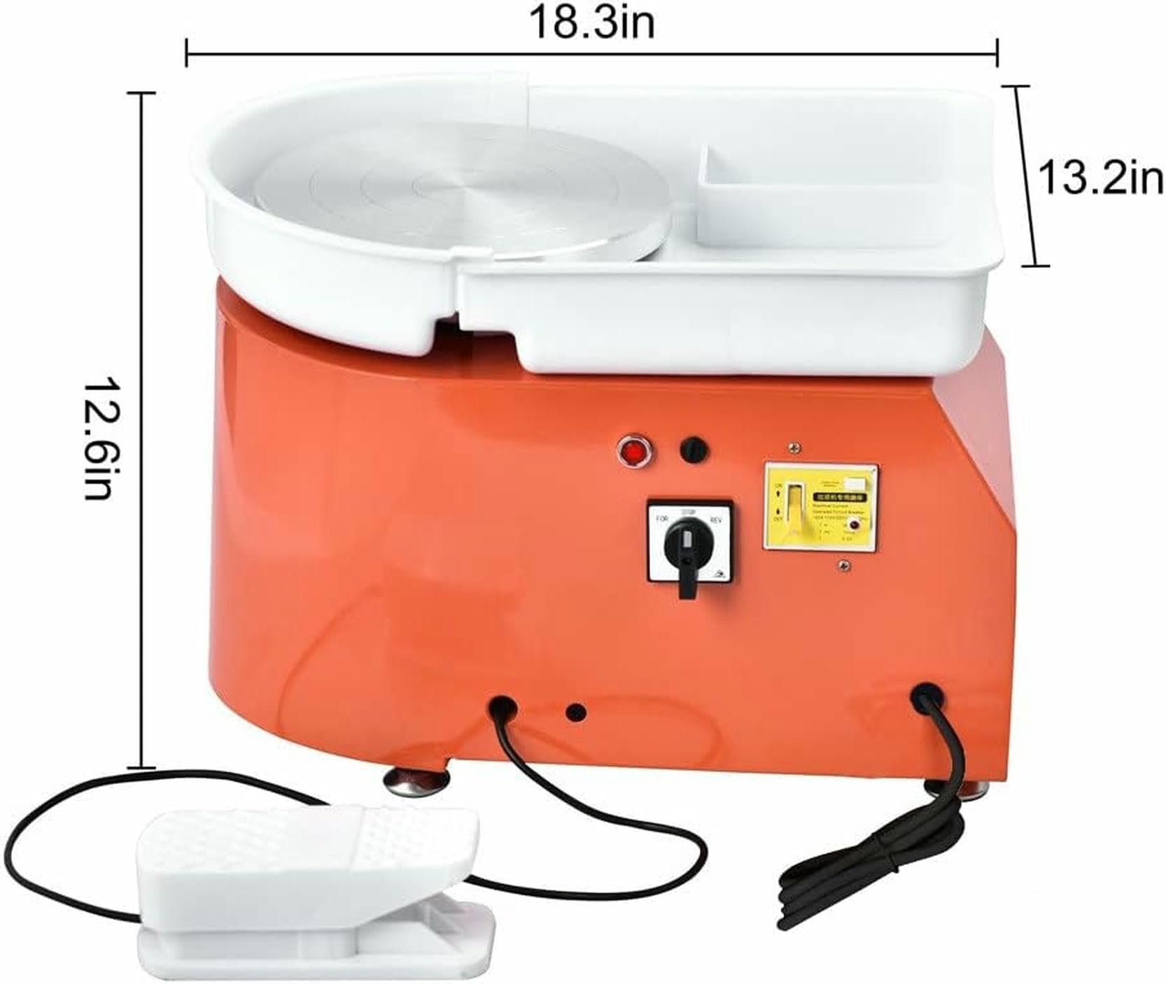 Macchina in Ceramica con Ruota in Ceramica Elettrica A Rotazione 25 Cm, 350 W Clycolaje Strumenti di Ceramica di Argilla Fai -da -Te per Opere Artistiche in Ceramica (Colore: E)