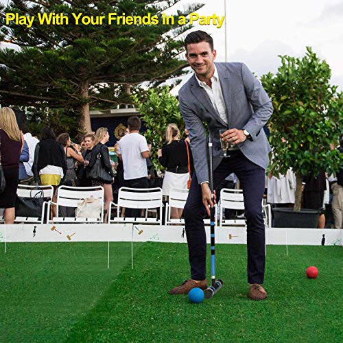 DealKits [6 Players] Croquet Set for Families with Carrying Bag for Yard Outdoor Lawn Backyard Games for Kids Adults All Ages, 35 Inches - Thumbnail 6