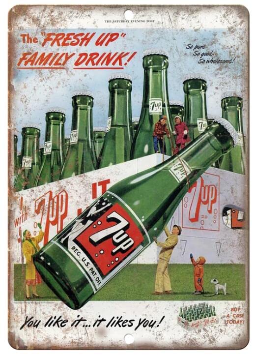 Amazon.co.jp: 7up ドリンク 飲み物 ポスター メタルサイン 金属 Tin