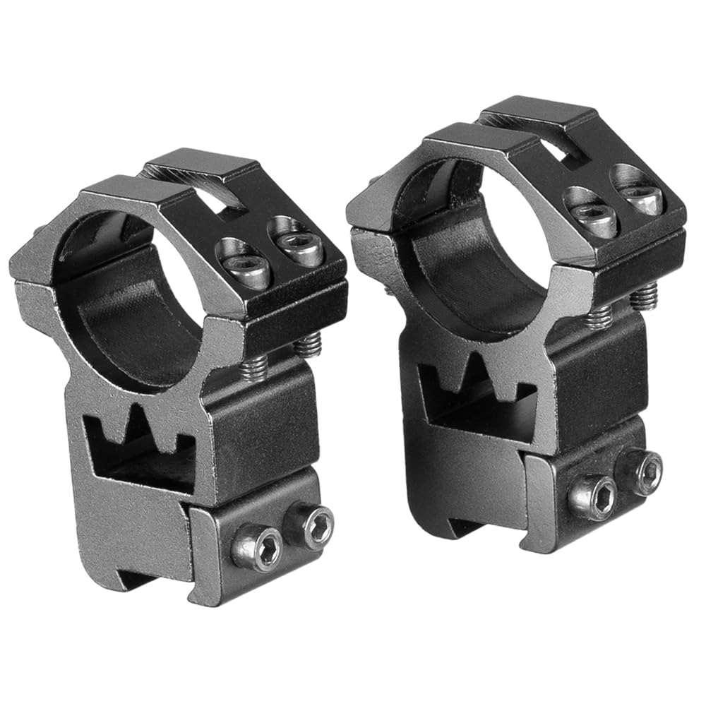 Una Coppia 25.4mm Anelli di Montaggio Ottico Dovetail Doppio Nail Base 11MM Rail Altezza Sella