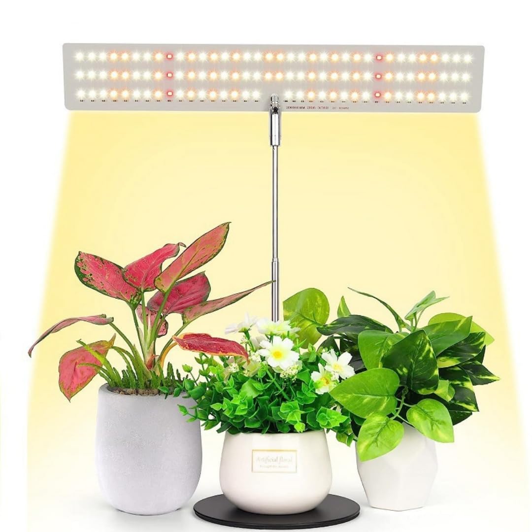 Lampada Per Piante A LED 540 Lampadine – 4 Pannelli, 10 Livelli Luminosità, Timer 3/9/12h, Spettro Completo, Per Semina, Fioritura E Fruttificazione