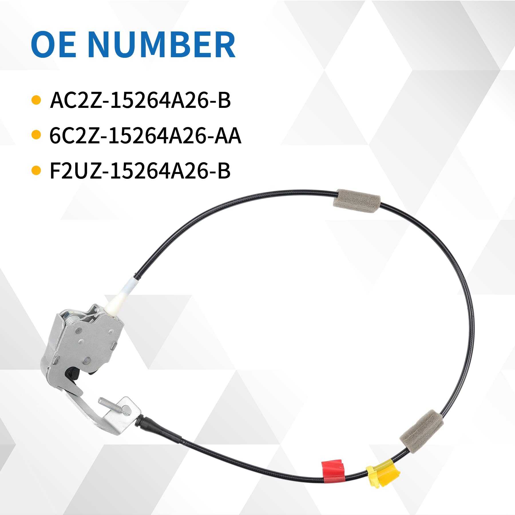 Snapklik.com : Rear Door Upper Latch Cable Right Side For Ford