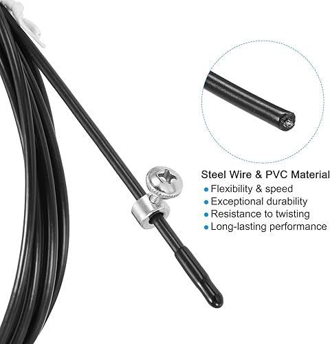 Miniatura 4 de PATIKIL Cable de reemplazo de la cuerda del salto de la velocidad, el alambre de acero profesional de la cuerda de