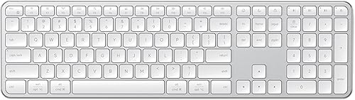 Miniatura 8 de Satechi Teclado inalámbrico Slim EX3, teclado de tamaño completo con teclado numérico, Bluetooth multidispositivo, conexión de 2.4 GHz para macOS,