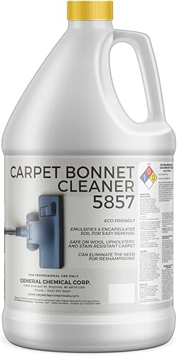 Bonnet Cleaner 5857 - Champú resistente para ambientadores de alfombras para máquina - Champú de alfombras de secado rápido y seguro para mascotas