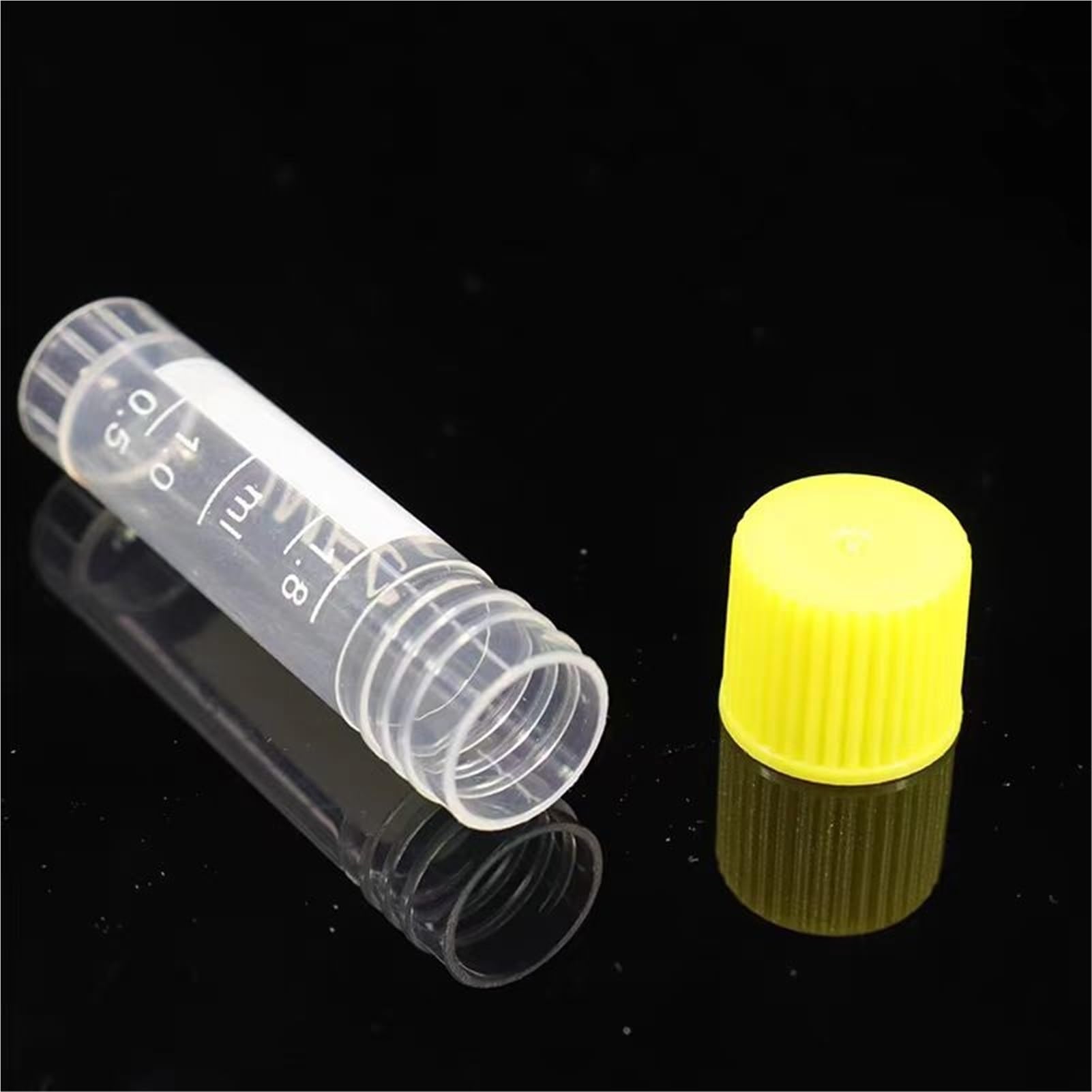 100/200/300/500/1,8 ml Kunststoff-Schraubmund-Gefrierrohr mit auslaufsicherer Unterlegscheibe, transparentes, graduiertes Kryoröhrchen, Reagenzien-Aufbewahrungsröhrchen(500pcs)