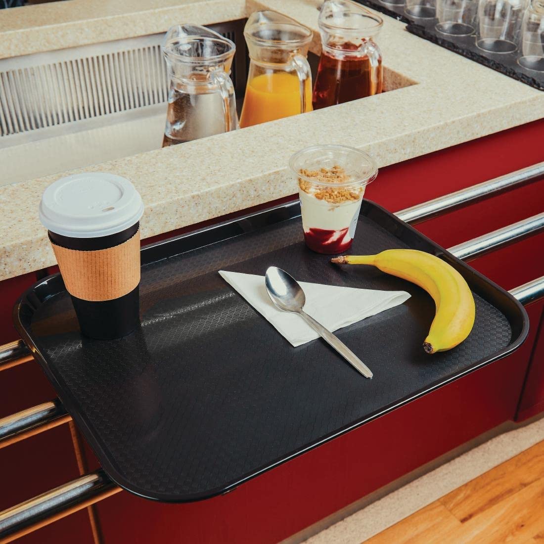 Kristallon Foodservice Tray Black – 305 x 415 mm