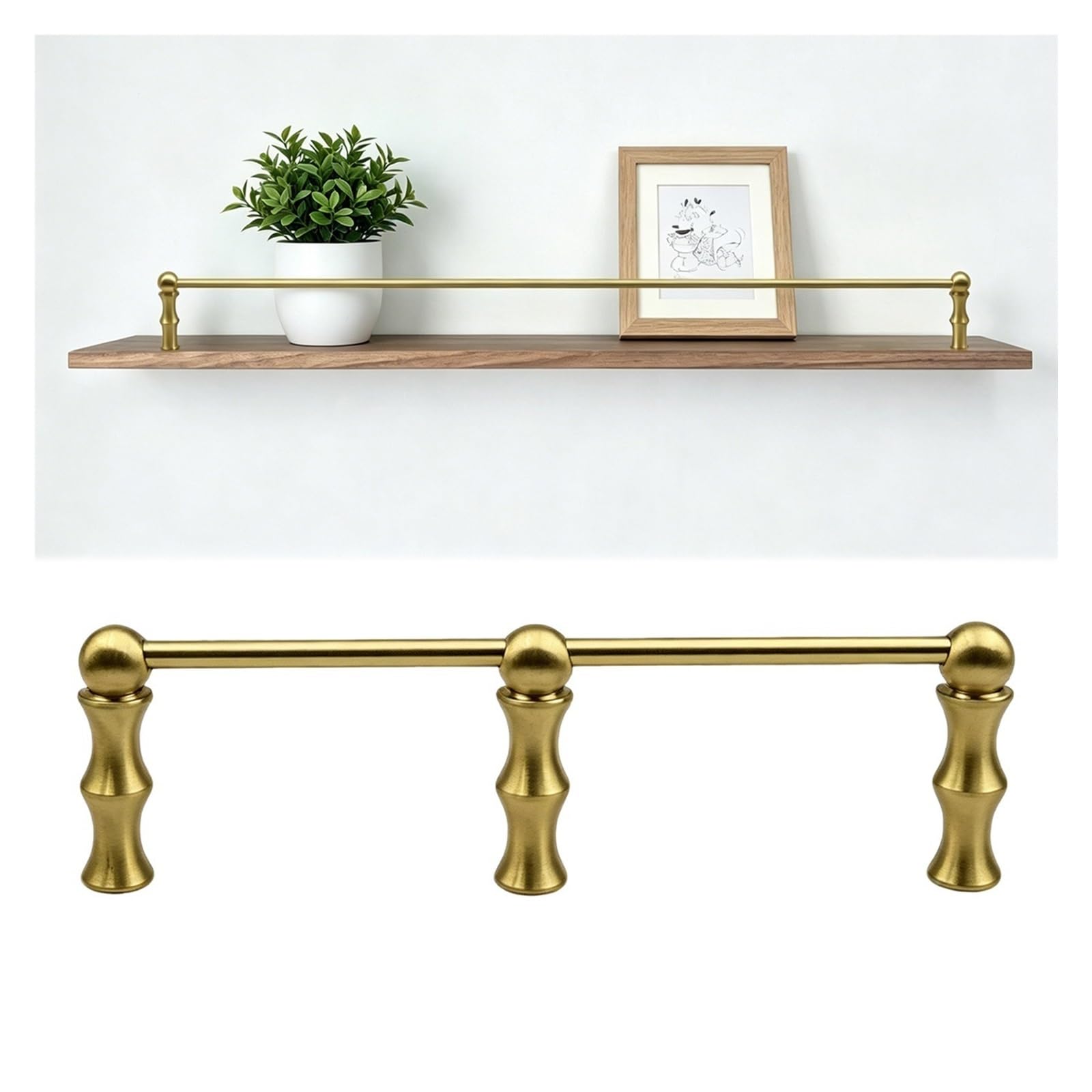 Peynir 1Pc Metal Shelf Anti-Tipping Guardrail 1 2 3Pcs, Bookshelf/Pantry Cabinet Edge Organizer Rail 150 120 110 100 80 60 50Cm Custom, With Posts & Screws(,60″/152.4Cm)