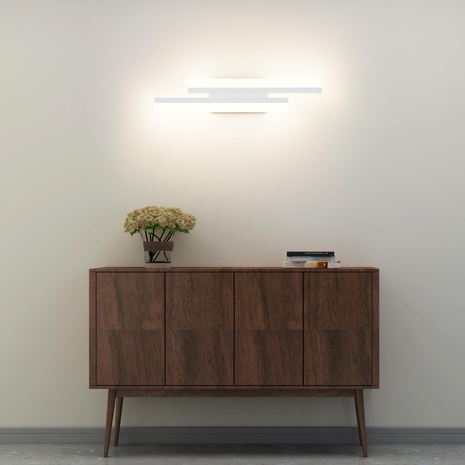 Klighten Applique da Parete LED Interno 40cm, 12W 850LM Lampada da Parete Decorative Mordern, Lampada Muro per Camera da Letto, Soggiorno, Scala, 110-240V, Bianco Neutro 4000K, Bianco