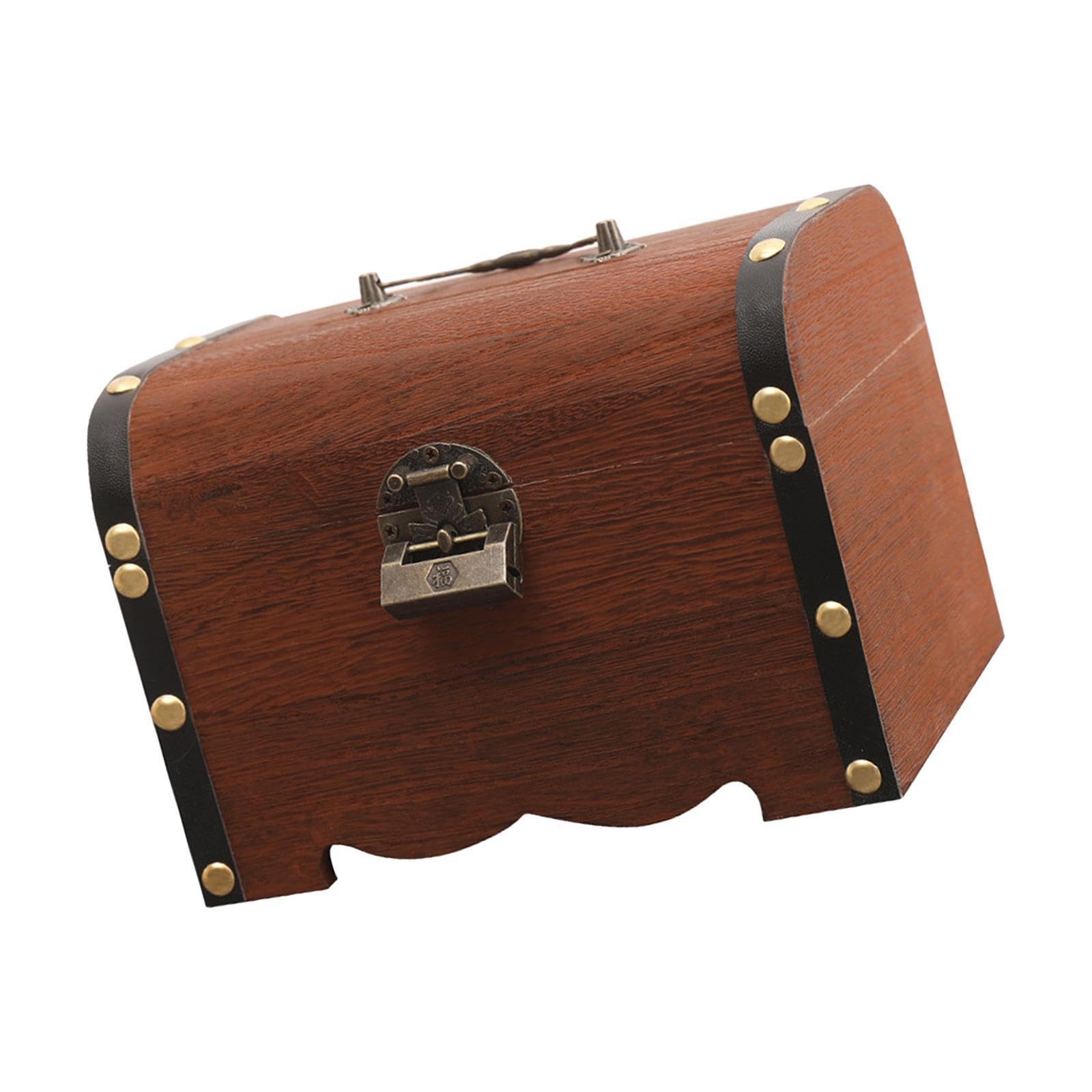 Alcxazs Durable Wooden Piggy Bank Money Case Stylish Vintage Money Saving Box Excellent Trinket Storage Option Children Adults Trinket Holder Desk Saving Box, M