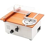 Huanyu Mini Table Saw 360W Electric Circular Saw Stepless Speed Change Saw Blade Lifting Double Motor High Speed Strong Cutting Hard Material Wood/Acrylic/Metal Compact Household DIY (Standard Set)