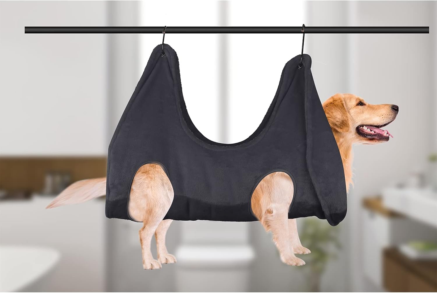 review Pet/Dog/Cat/Piggy/Puppy Hammock Helper Pet Beauty Hammock Soft and Comfortable Bags for Bathing Washing Grooming and Trimming Nails Pet Dr. Assistant 3 Sizes (Small, Black)
