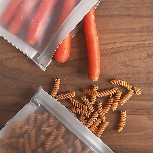 Miniatura 5 de Bolsas de almacenamiento reutilizables, bolsas con cierre de cremallera, bolsas reutilizables para sándwiches, bolsas de almuerzo para congelador, a