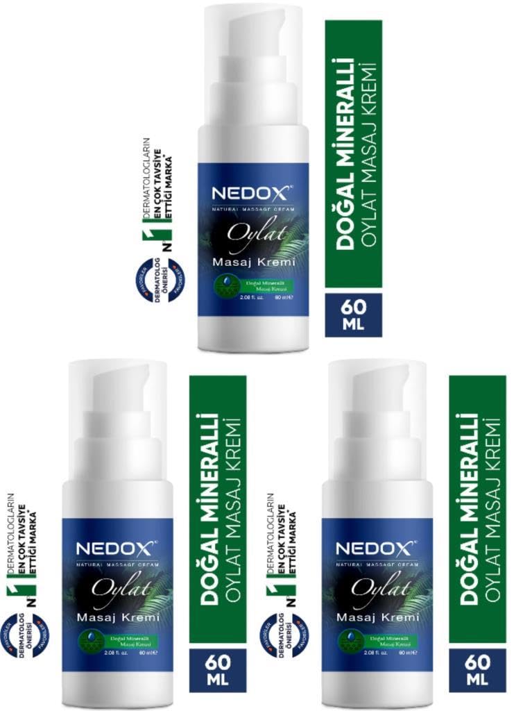 NEDOX 3 Adet Doğal Mineralli Ağrı Kesici Oylat Masaj Kremi 60 Ml