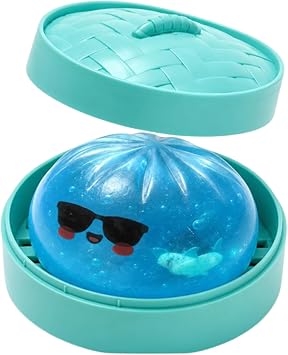 Dumpling Squishies Glitter Dumpling Squishies Toys Colorful Stress Fidget,Multicolour-D