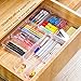 Qozary 17 Pack Clear Plastic Drawer Organizer Containers, Storage for Desk Drawers Trays, Kitchen Bathroom Makeup Drawer Dividers with Large Capacity Bins, 5-Size Trays for Bedroom Dresser Drawer