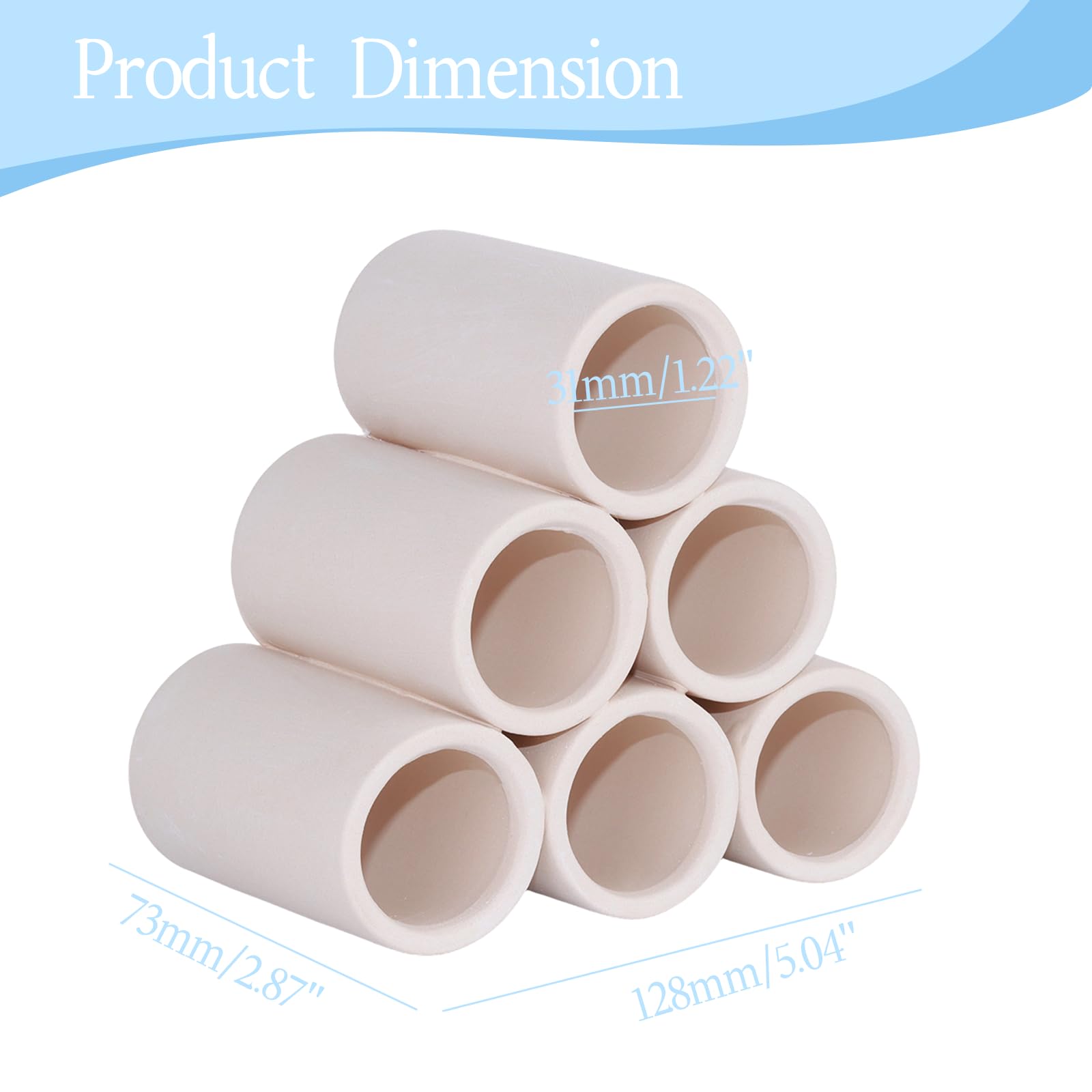 MC MEICHUANG 6-Tube Ceramic Aquarium Shrimp Shelter - Image 2