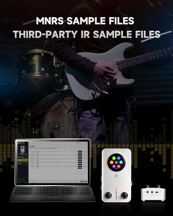 MOOER Prime M2 Wireless Desktop Multi Effects Pedal with APP editor, MIDI Function, Bluetooth PlayBack, IR Loaders, Touch Screen, Looper Drum Machine for Guitar and Bass