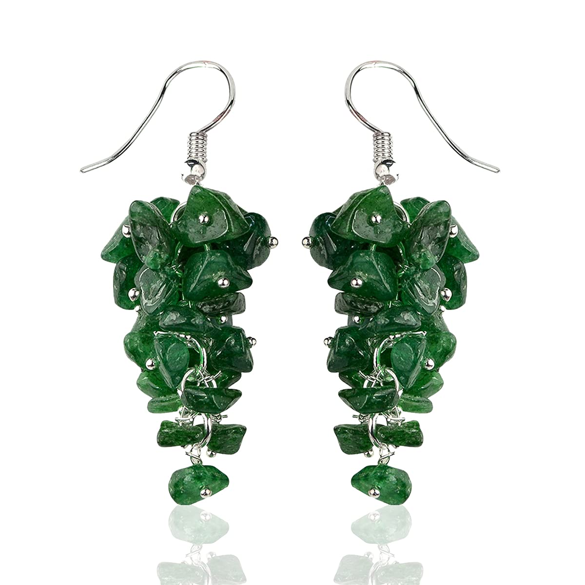 Reiki Crystal Products Natural Chip Green Aventurine Earrings Crystal Stone Earrings for Girls and Women (B07R1JVVGN) Amazon Price History, Amazon Price Tracker
