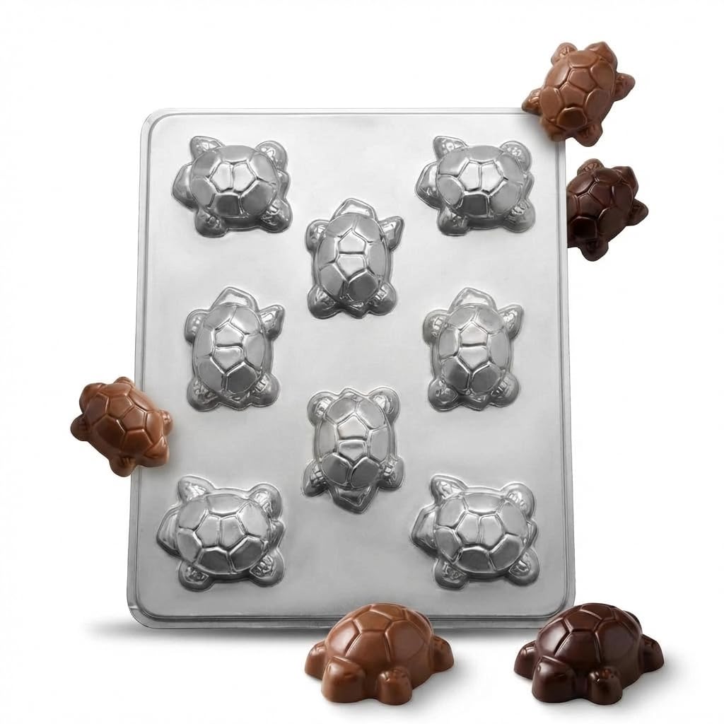 Turtle Chocolate Candy Mold Candy Making 186, 8 Cavities, 2" Cavity Size