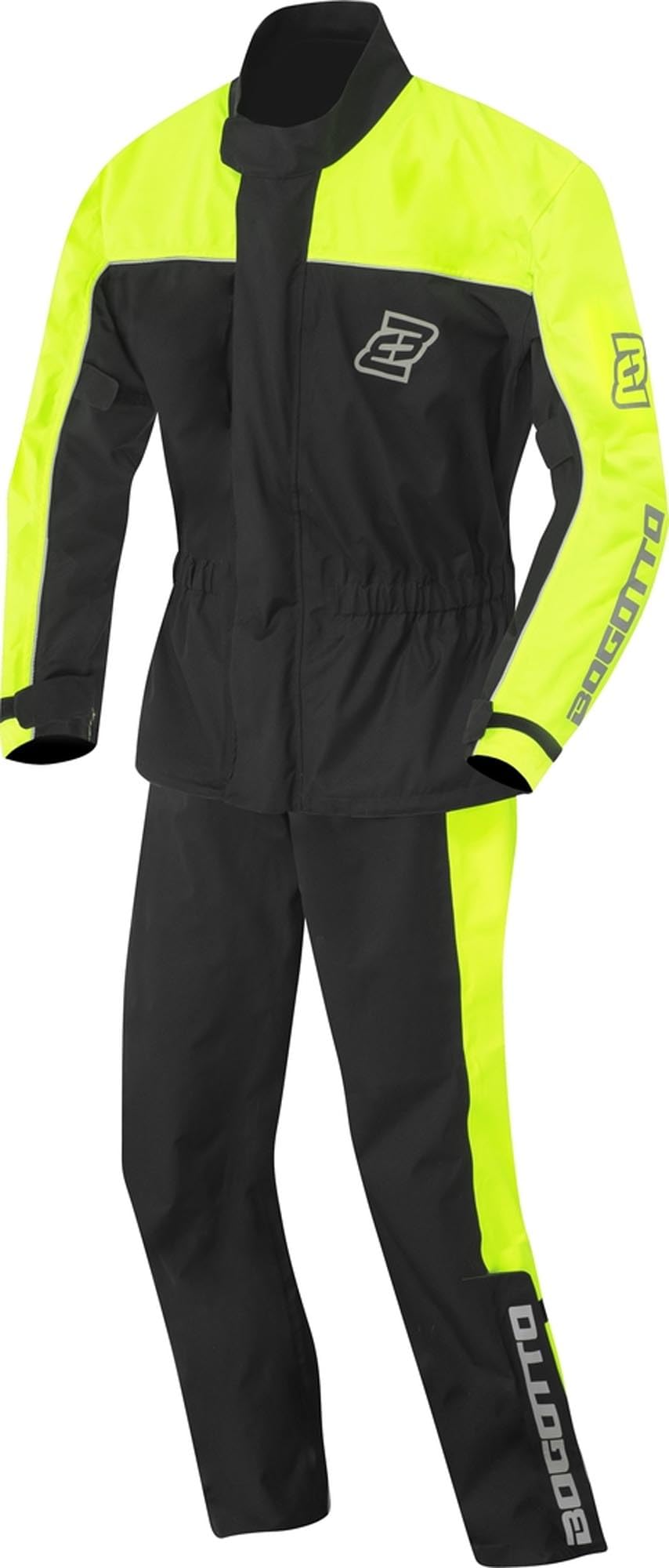 Bogotto Rain Kit 2-Teiler Motorrad Regenkombi, schwarz/gelb, M