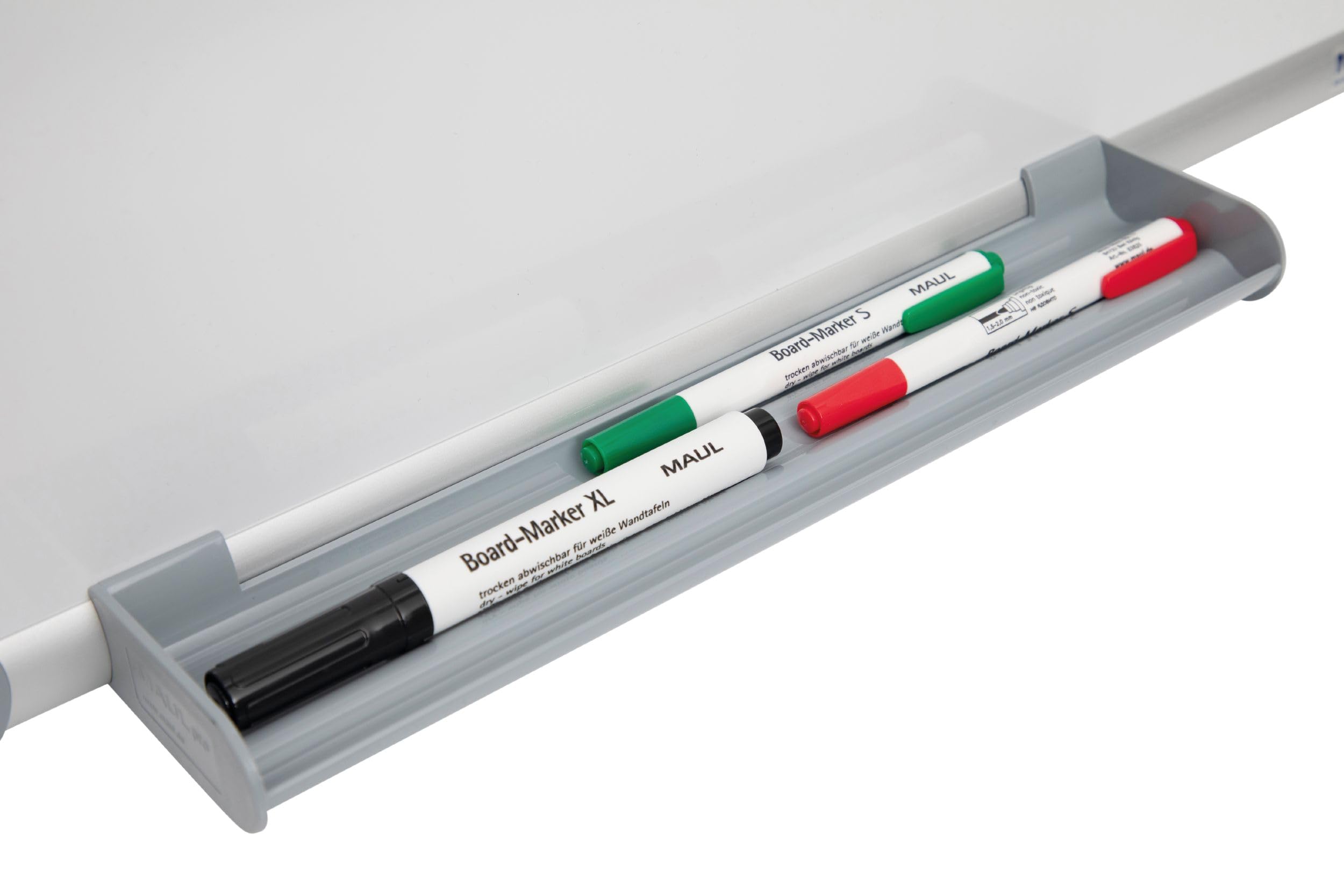 MAUL Tablica magnetyczna MAULpro biała 60x90 cm z aluminiową ramą | łatwe ścieranie na sucho, notatki pod ręką, solidna rama aluminiowa, przesuwana półka, montaż pionowo lub poziomo