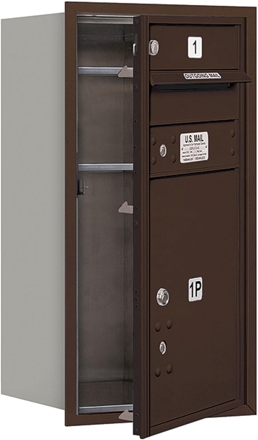 Salsbury Industries 3708S-01ZFP 4C Horizontal Mailbox, Bronze