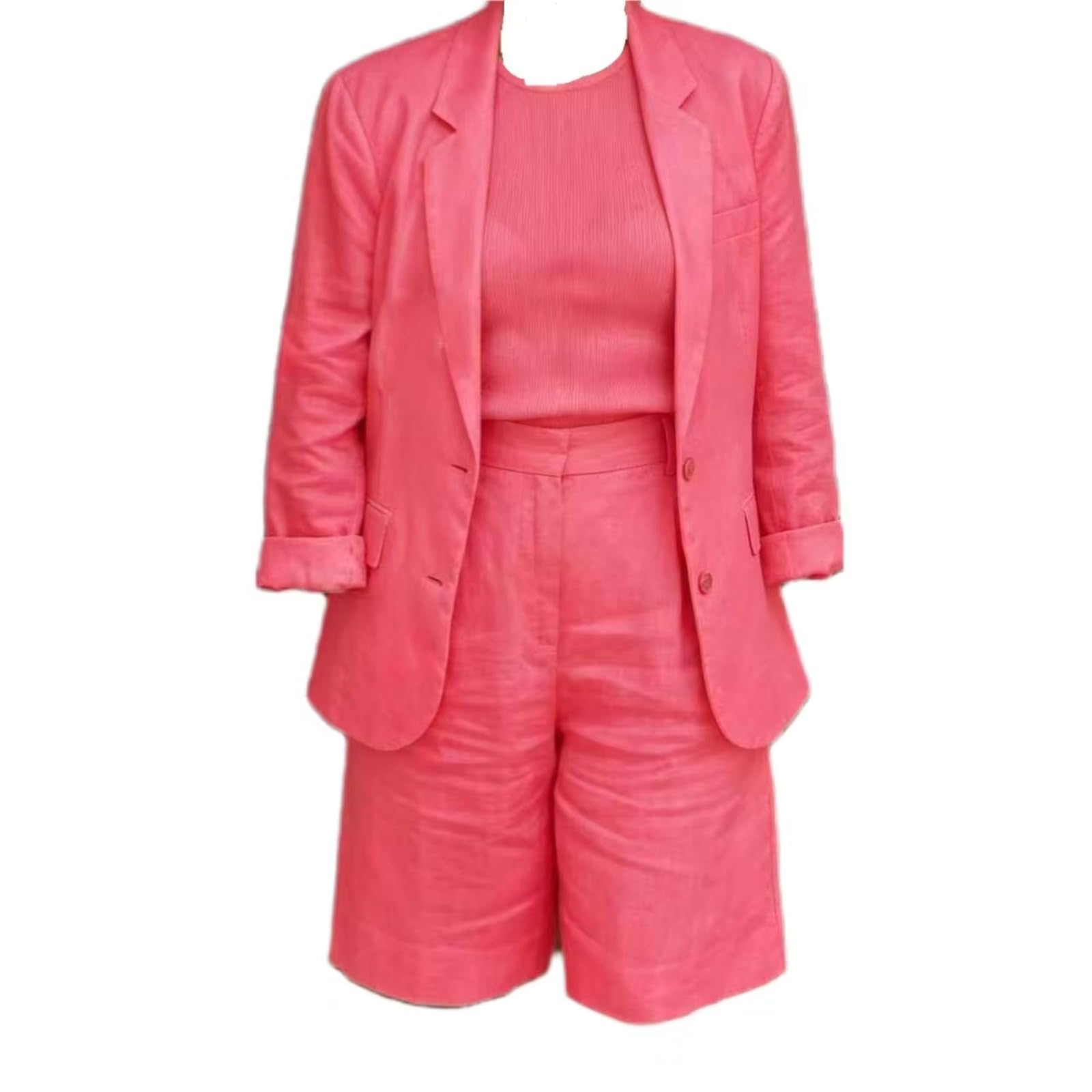Set di pantaloncini da donna, vestibilità ampia, per lavoro, ufficio e lavoro