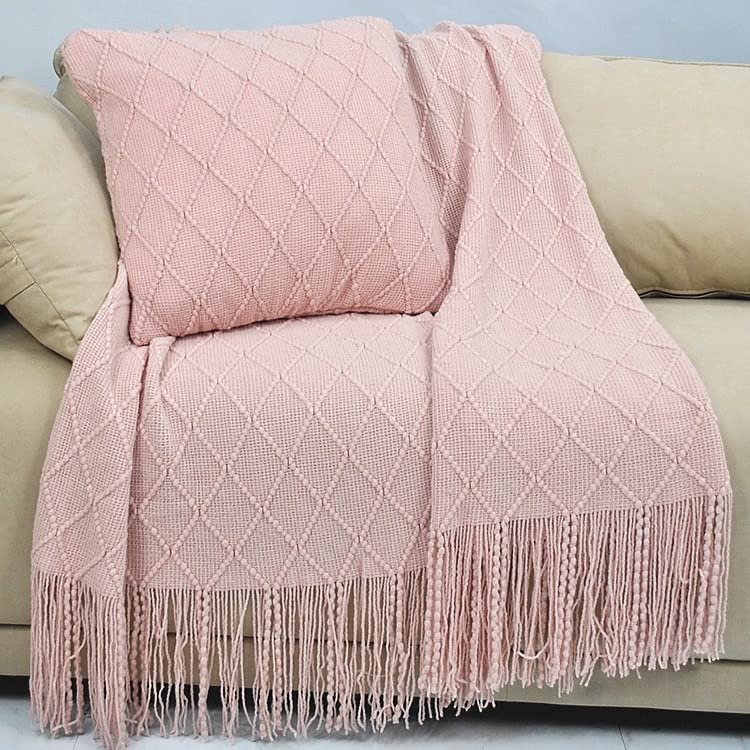Plaid en tricot de coton menthe pour vos soirées cocooning sur le canapé