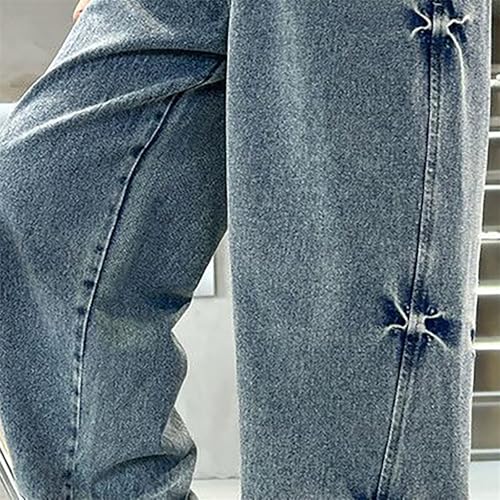 Boys Baggy Wide Leg Jeans Elastic Waist Streetwear Teens Kids Relaxed Fit Denim Pants with Pockets2