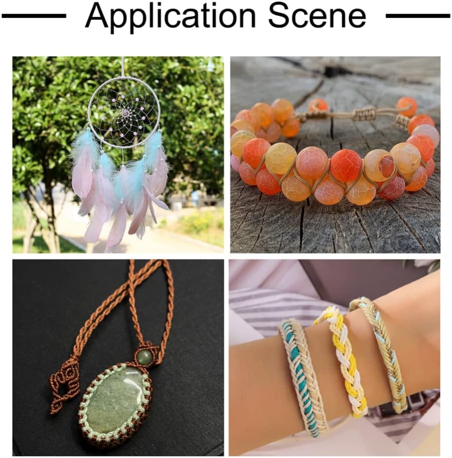 Cheriswelry 85 Yards 1mm Korean Waxed Polyester Cord Beading String Threads Knotting Braiding Round Cord Ropes Crafting Cord Wire Dark Goldenrod for DIY Bracelet Macrame Necklace Jewelry Making - Image 2