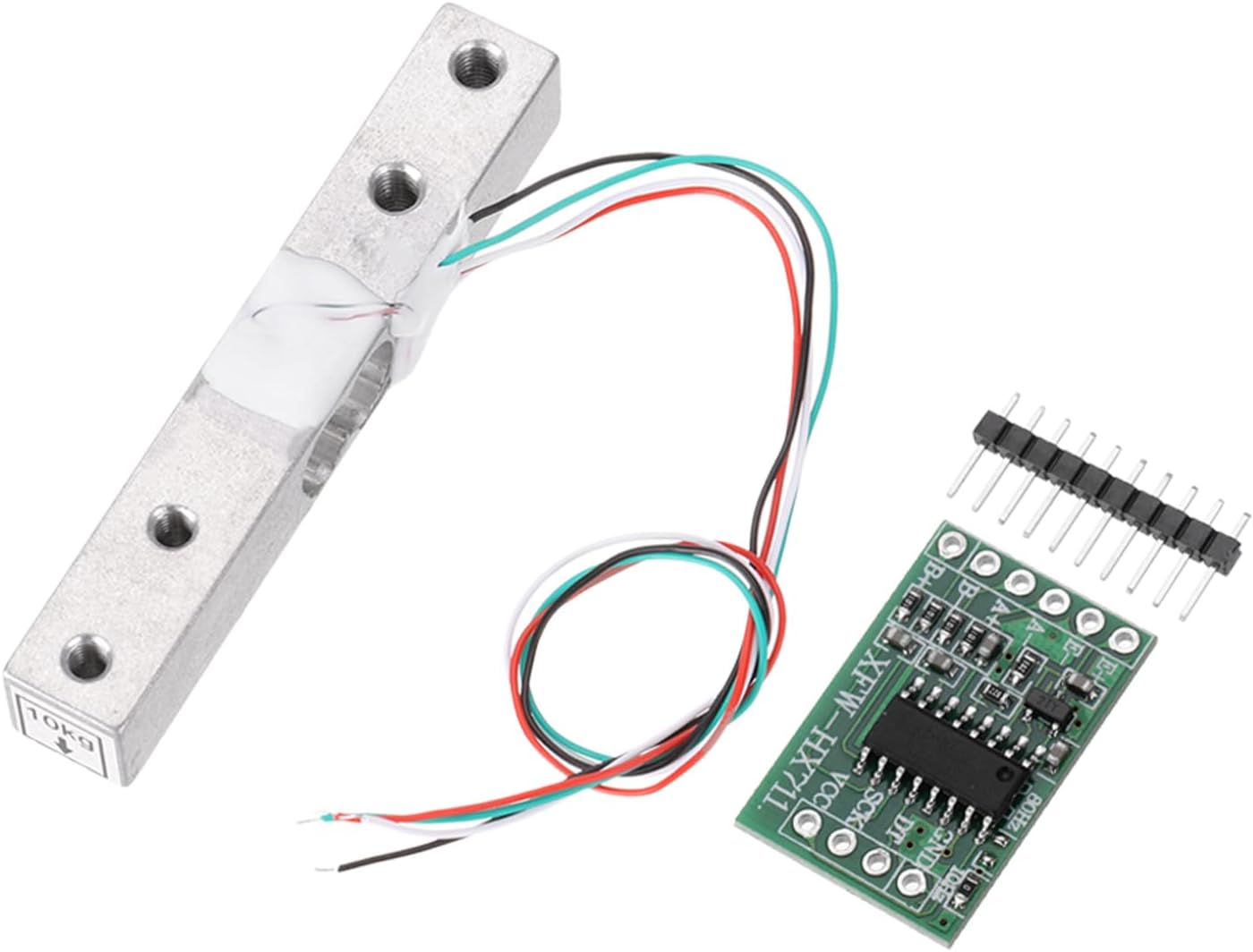 Generic Digital Load Cell Weight Sensor 10KG + HX711 Module Weighing Sensor 24 Bit Precision A/D Dual-Channel for DIY Portable Electronic Kitchen Scale Kit