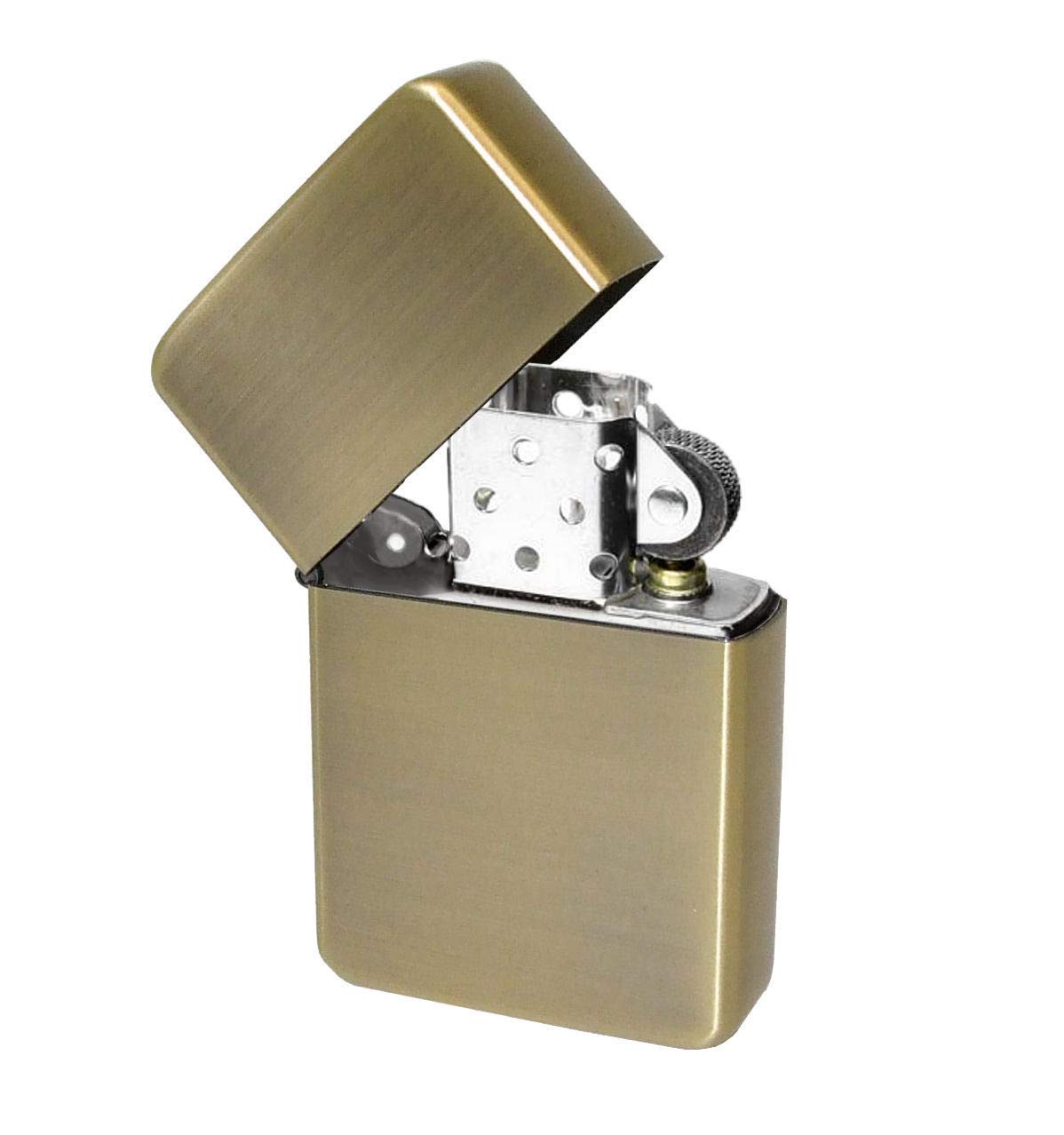 County Engraving Brass Personalised Windproof Cigarette Pocket Lighter, Petrol, Flip Top, Engraved - Enter Your Own Custom Text (Brass)