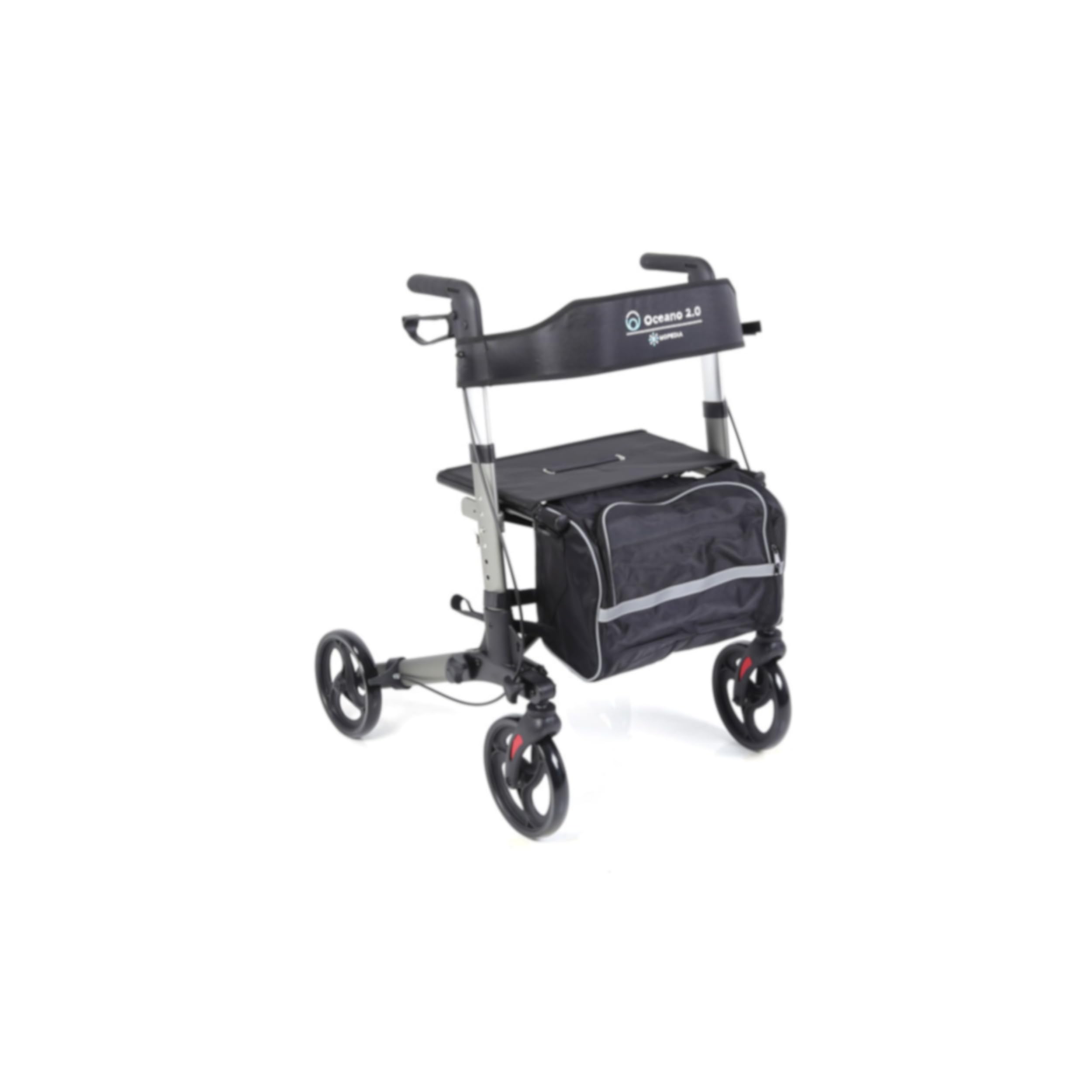 Rollator Deambulatore Girello per Anziani in Alluminio GRIGIO OCEANO 2.0 Art. RP545 -