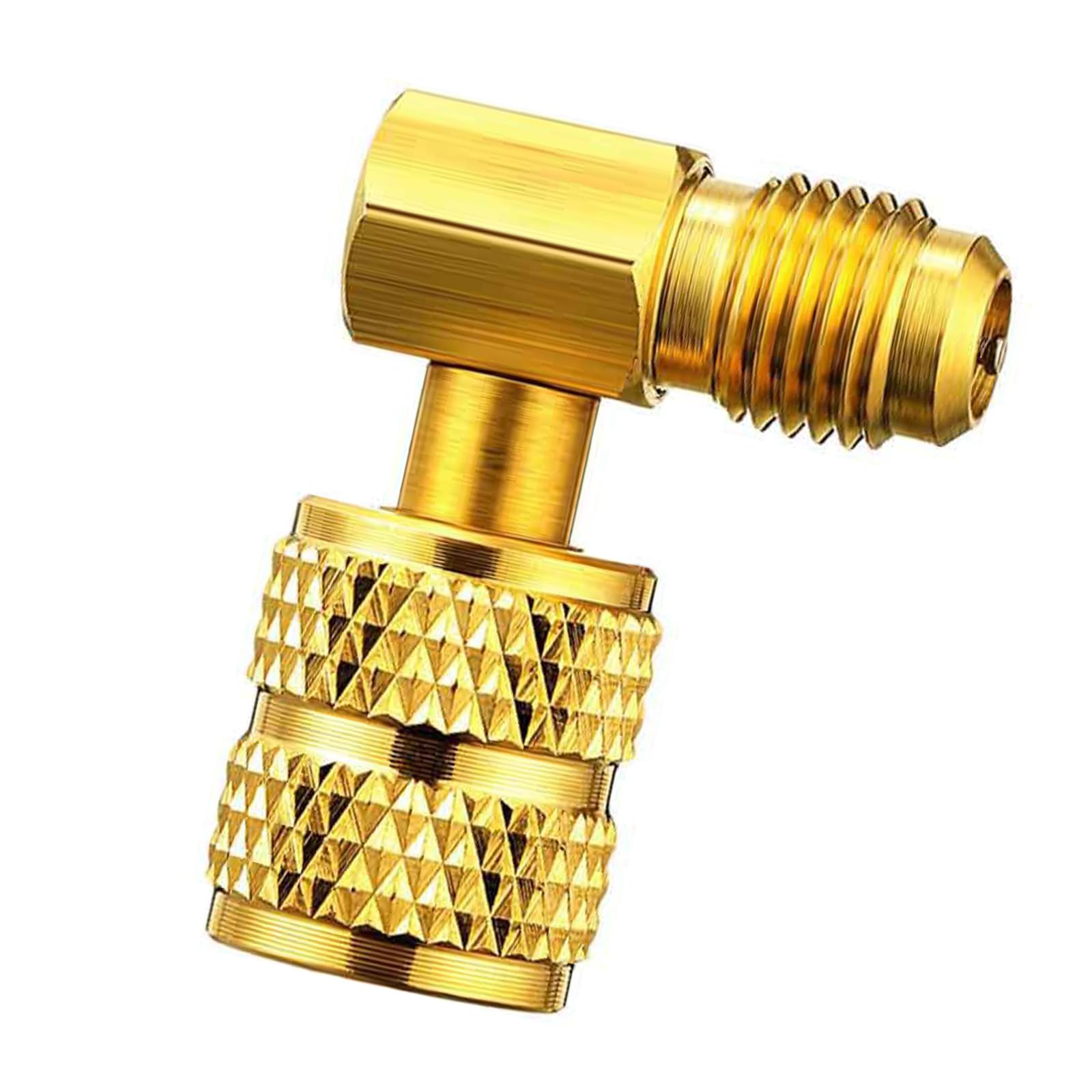 Hdoytxxm 90 Degrees 45/90 / 180 Degree R410a Charging Vacuum Adapter 5/16" F To 1/4" M For Hvac Maintenance Vacuum Metal Adapter