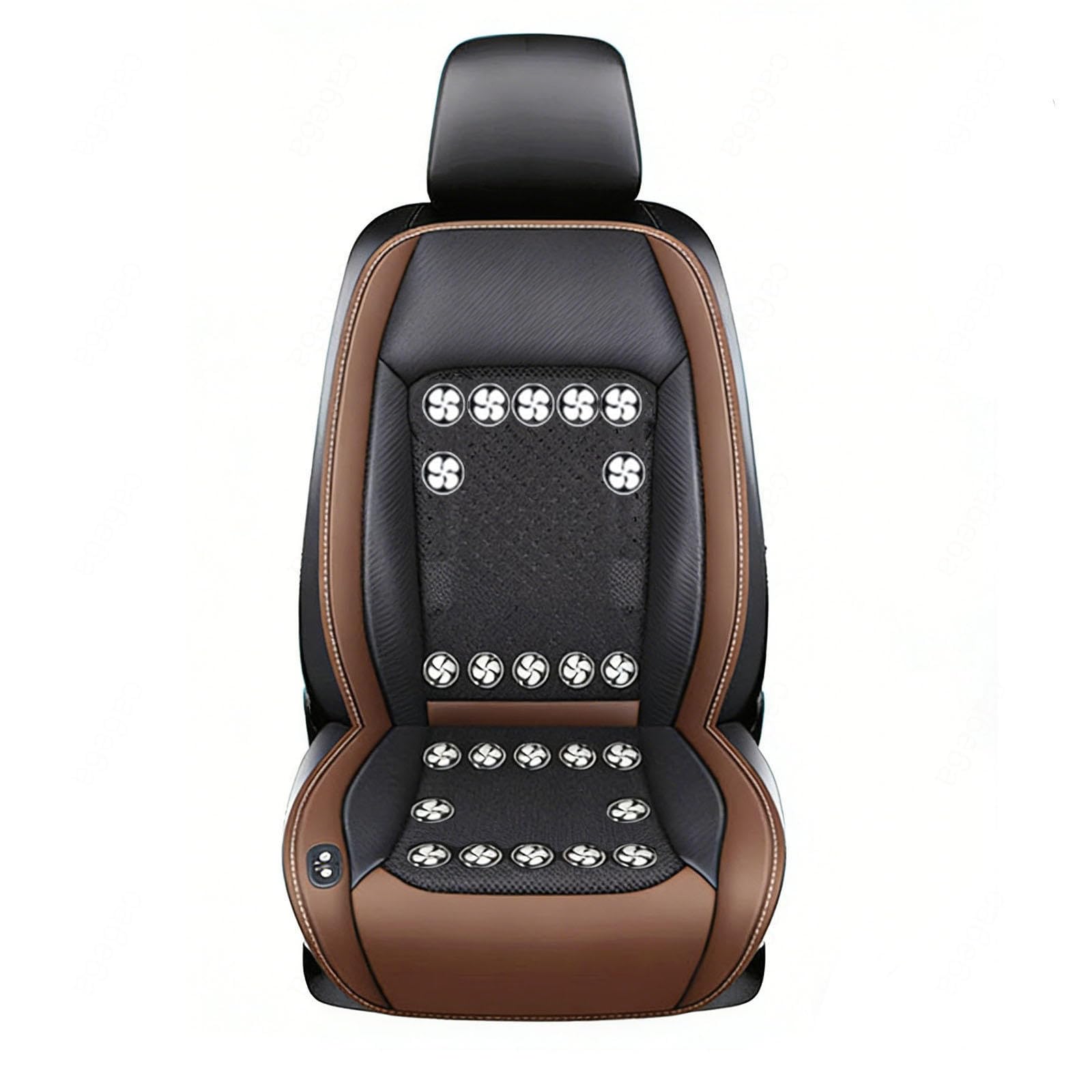 LRF-yxkj Ventilated Car Seat Cover 12V-24V 3 Cooling Air Speeds Ventilated Seat Cover for Car Suv Truck Universal Fit,Brown-12V24Fan
