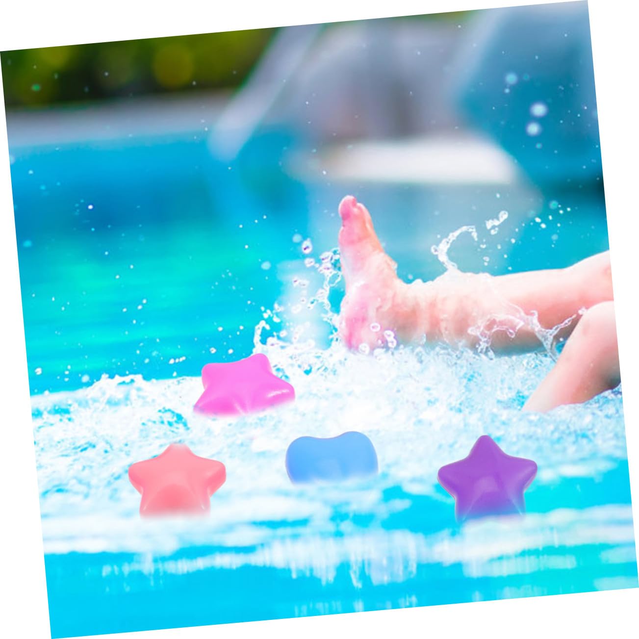 80 Bolas para Piscina en Forma de Estrella y Corazón, Hechas de PE, Ideales como Accesorios Decorativos Enseñar a Contar en Parques Infantiles y Áreas de Juegos