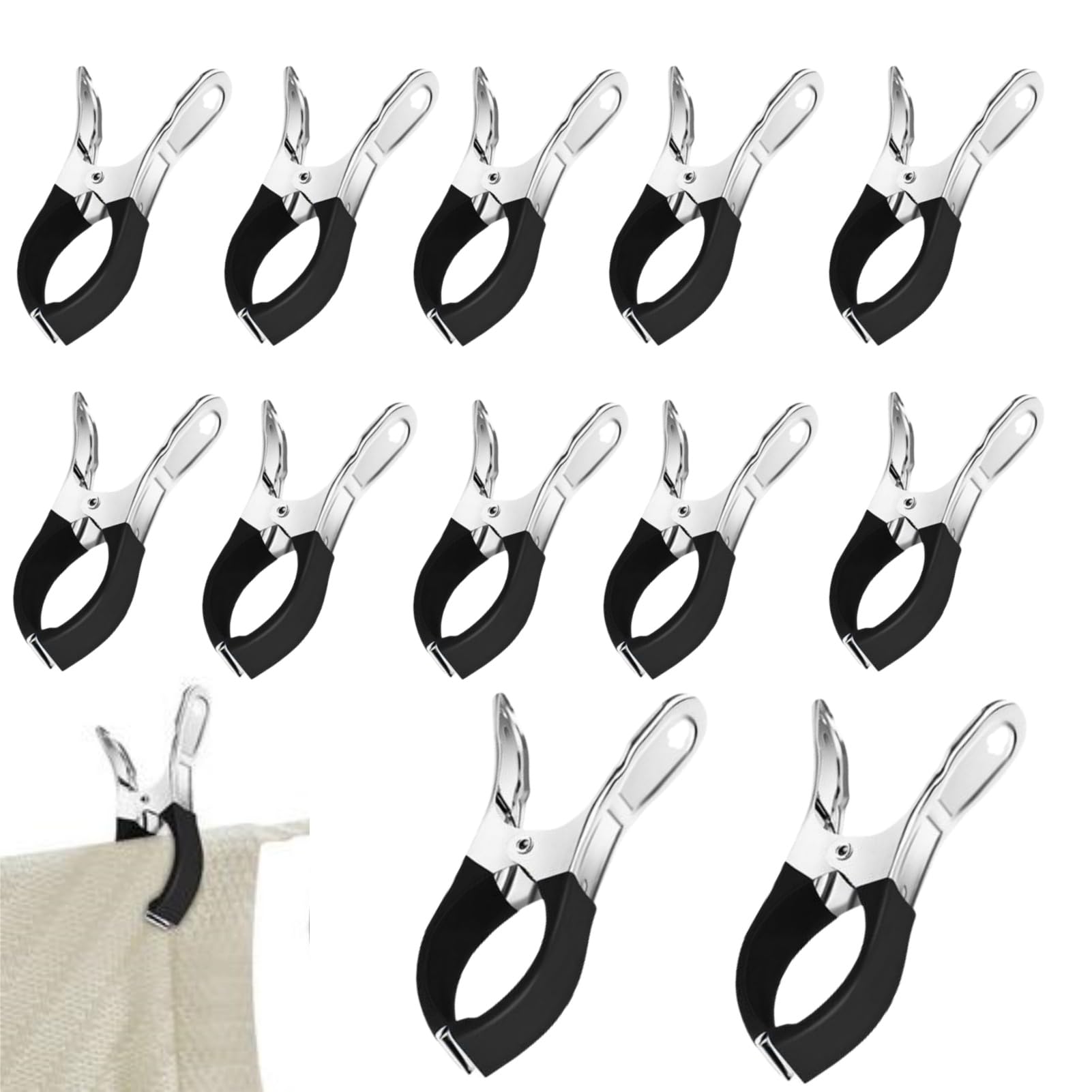 Lot De 12 Pinces Métalliques Pour Piscine Hors-Sol - Pinces De Serrage Avec Protection Caoutchouc