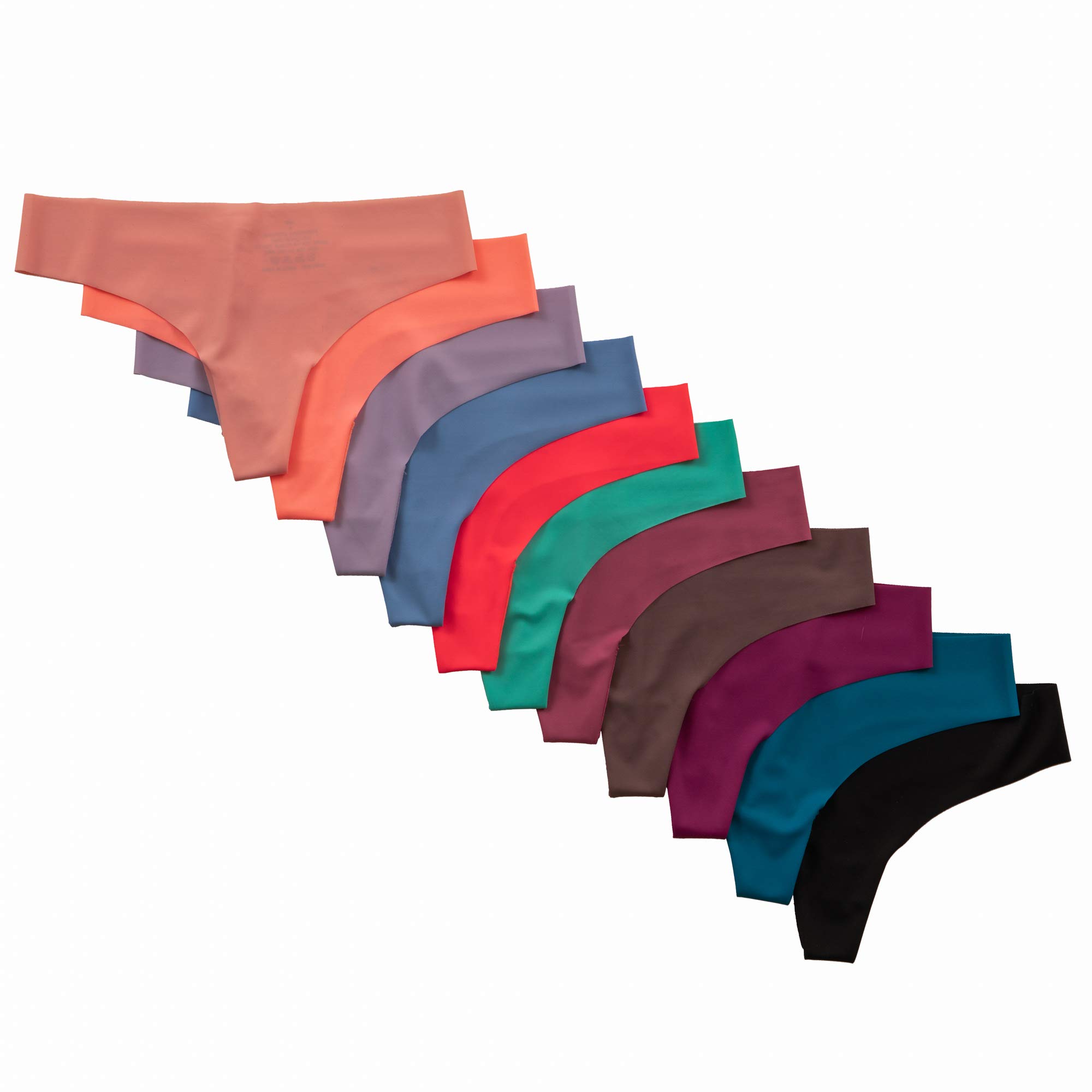 Alyce Intimates Pack of 12 Women's Laser Cut Thong