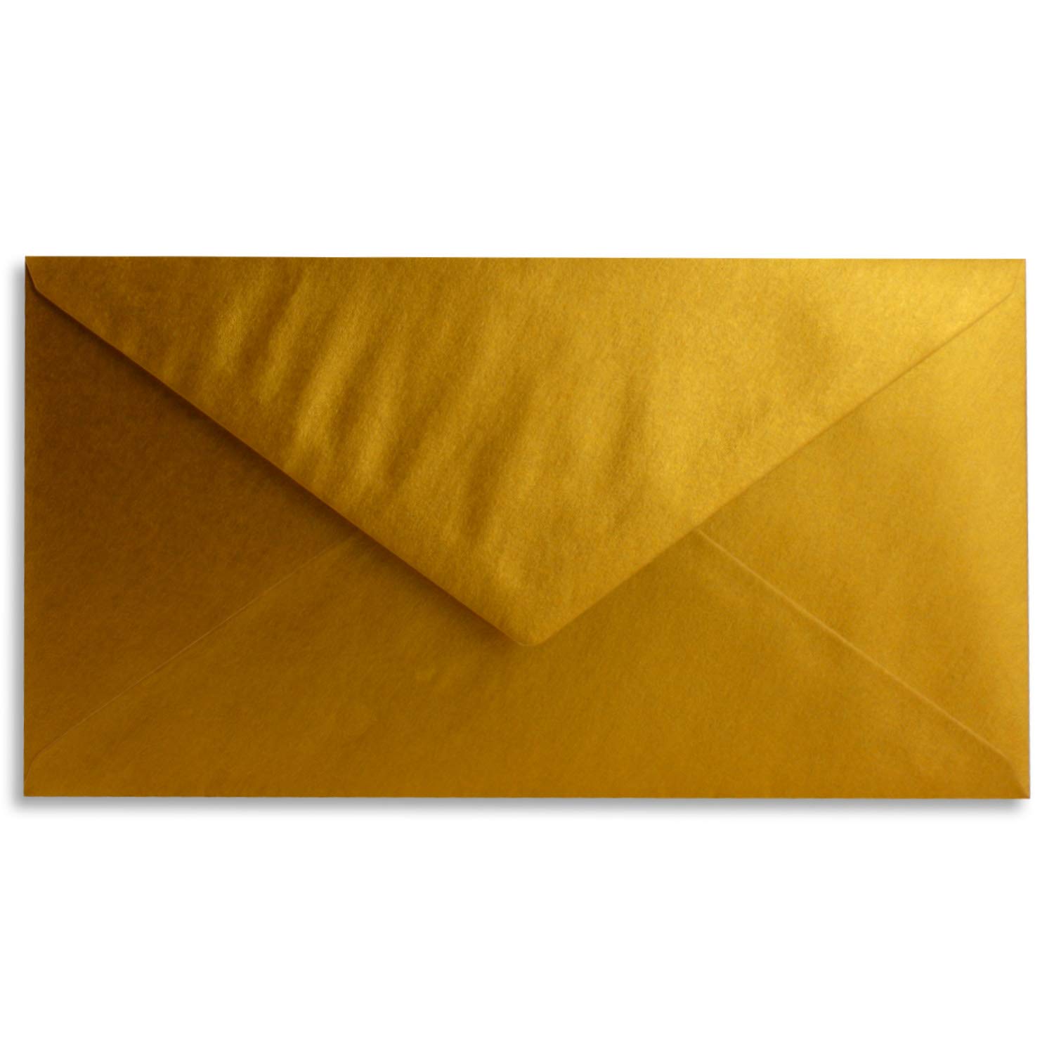 Lot de 700 enveloppes à lettres dorées métallisées - DIN long - 110 x 220 mm (11 x 22 cm) - Fermeture humide sans fenêtre - Idéal pour cartes d'invitation - Série FarbenFroh