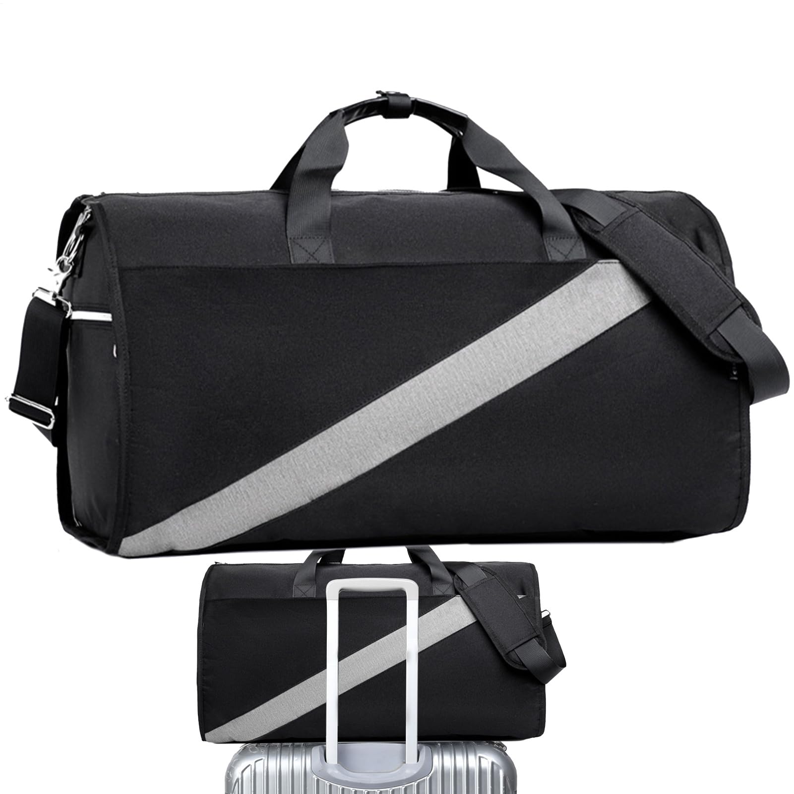 Torba na ubrania, wodoodporna składana torba na ubrania podróżne, 21 | 46 x 11,42 x 11,81 stylowy kombinezon do przechowywania - odporny na męskie wycieczki biznesowe, kieszeń na buty z paskiem na
