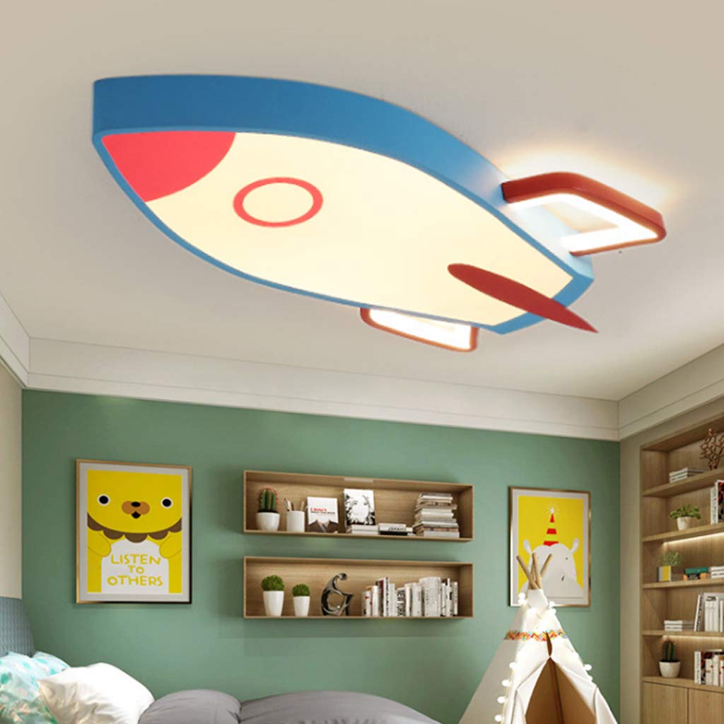 Plafoniera A LED per Camerette Plafoniere Razzo Lampadario Moderno Paralume Acrilico Luci Creative per Bambini Dimmerabili Telecomando Bambini Ragazzi Soggiorno Illuminazione Camera da Letto